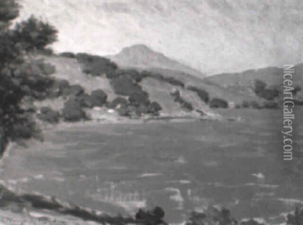 Mt. Tamalpais And Bay Oil Painting - Granville S. Redmond