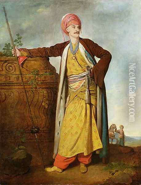 Portrait of an Armenian 1771 Oil Painting - Richard Cosway