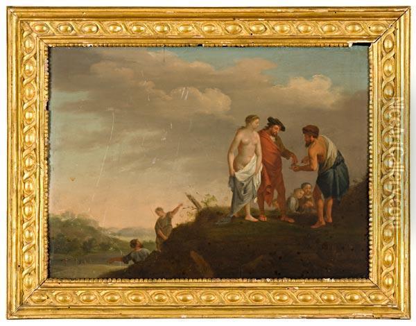 Il Venditore Di Schiave Oil Painting - Cornelis Van Poelenburch