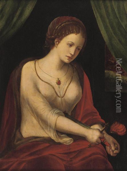 Lucretia Oil Painting - The Master Of The Female Half-Lengths