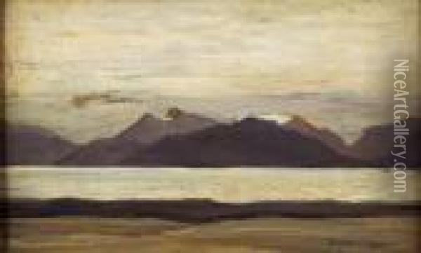 The Hills Of Morvern Oil Painting - David Young Cameron