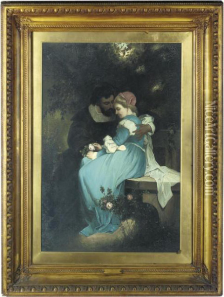 Faust And Margaret Oil Painting - James Jacques Joseph Tissot