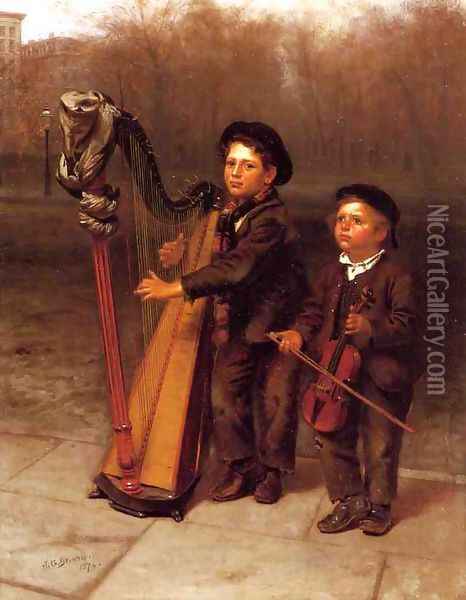 The Little Strollers Oil Painting - John George Brown