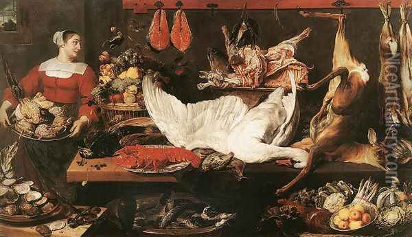 The Pantry Oil Painting - Frans Snyders