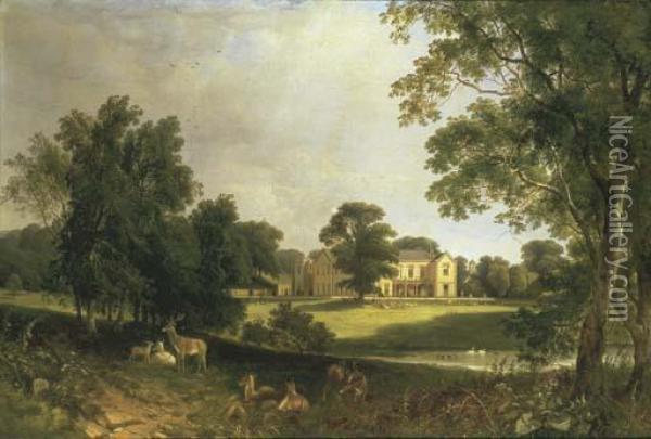 A View Of Norton Hall Oil Painting - Henry John Boddington