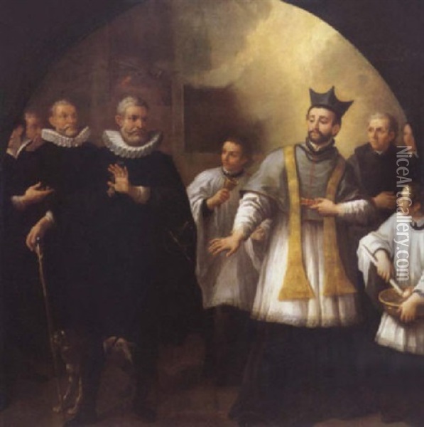 San Francisco De Javier Exorciza A Un Caballero Oil Painting - Paolo de Matteis