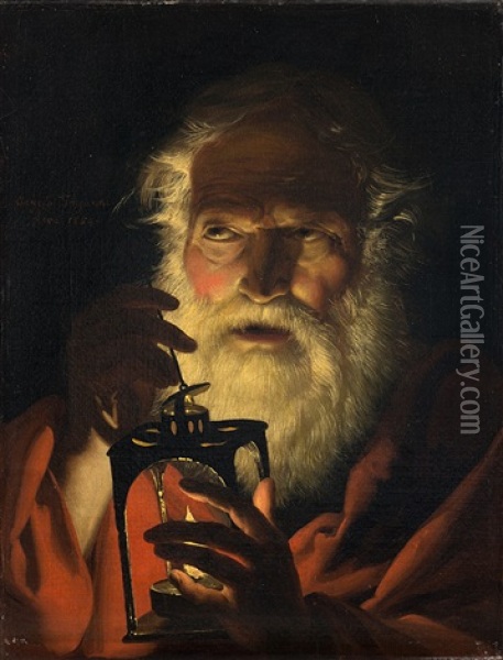 Testa Di Diogene Oil Painting - Angelo Inganni