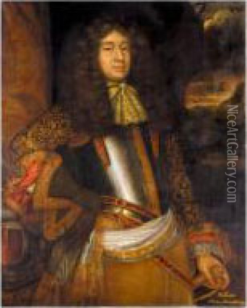 Portrait Of William Douglas, 1st Duke Of Queensberry (1637-1695) Oil Painting - Henri Gascard
