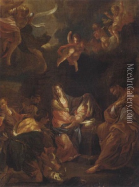 The Adoration Of The Shepherds Oil Painting - Bernardo Cavallino