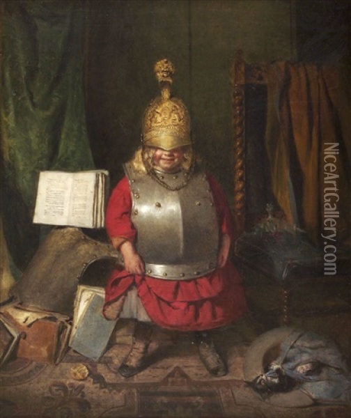 The Little Soldier Oil Painting - John Burr