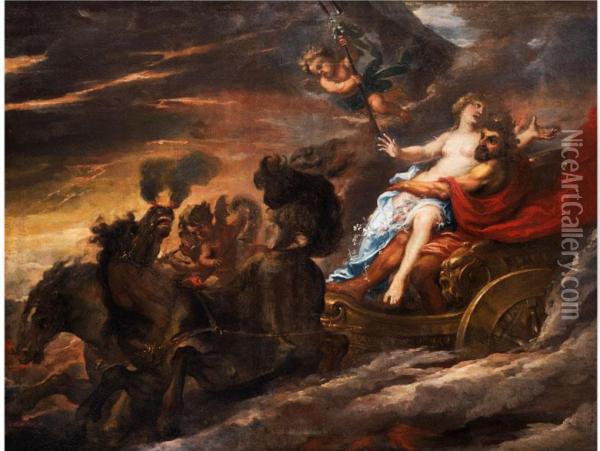 Neptun Entfuhrt Amphitrite Oil Painting - Valerio Castello