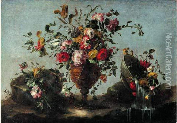 Nature Morte Au Vase De Fleurs Oil Painting - Francesco Guardi