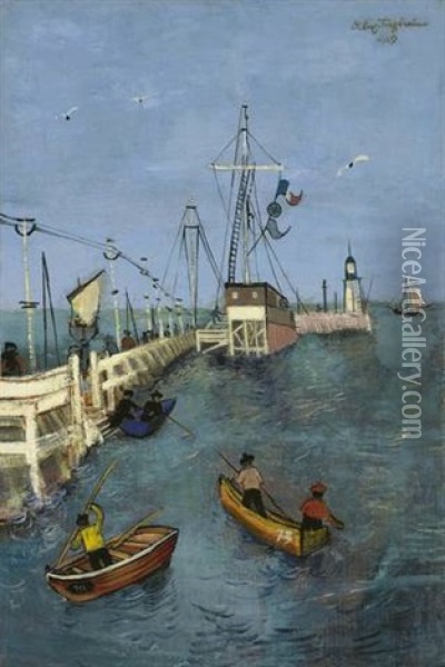 Seesteg In Ostende (2) Oil Painting - Felix Nussbaum