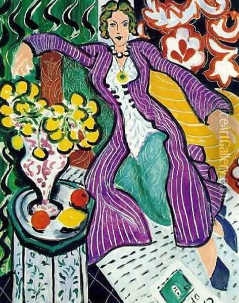 the purple coat Oil Painting - Henri Matisse
