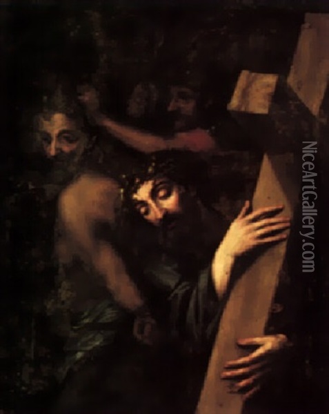 Christ Bearing The Cross Oil Painting - Michiel Coxie the Elder