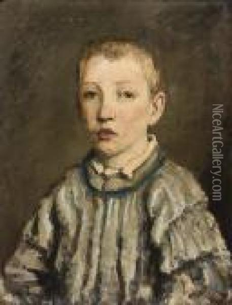 Portrait D'un Jeune Garcon Oil Painting - Adolphe Joseph Th. Monticelli