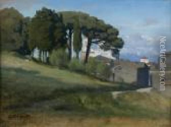 Vue De Roncigliani Oil Painting - Jean-Baptiste-Camille Corot