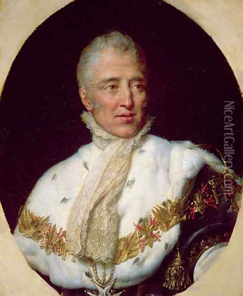 Portrait of Charles X 1757-1836 King of France Oil Painting - Georges Rouget