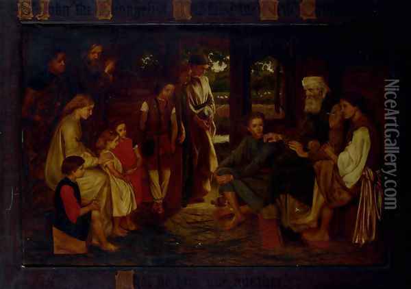St John the Evangelist teaching the New Commandment 'That ye love one another' Oil Painting - Valentine Cameron Prinsep