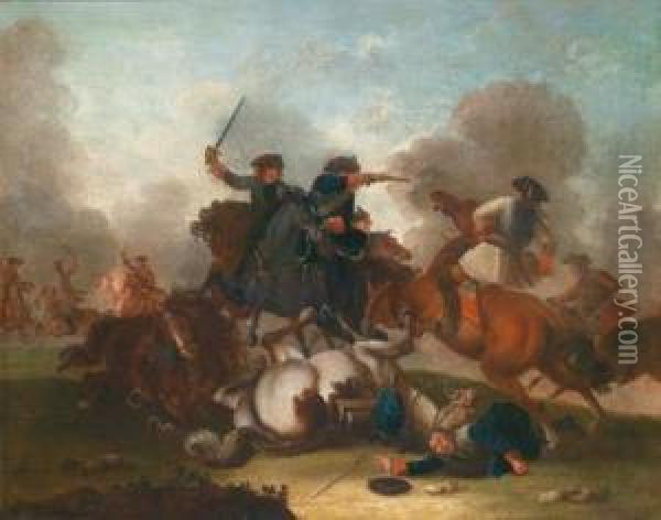 Combattimento Di Cavalieri Oil Painting - Rugendas, Georg Philipp I