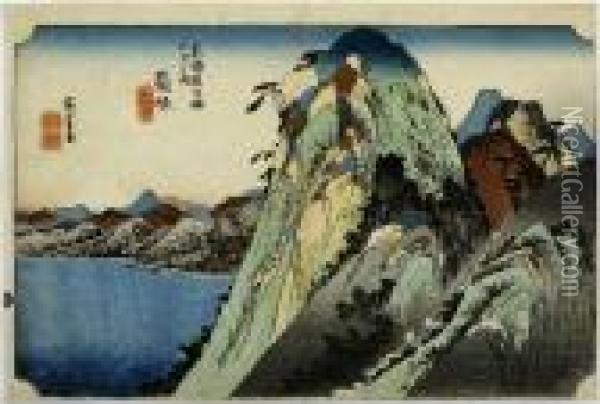 Hakone, From The Series Tokaido Gojusan Tsugi Oil Painting - Utagawa or Ando Hiroshige