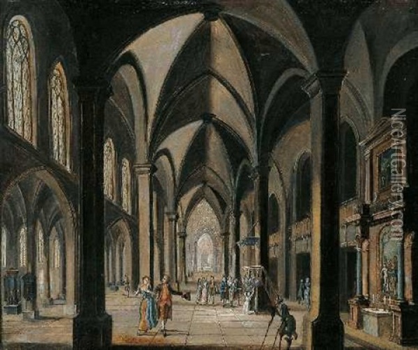 Kircheninterieur Oil Painting - Johann Peter Neef