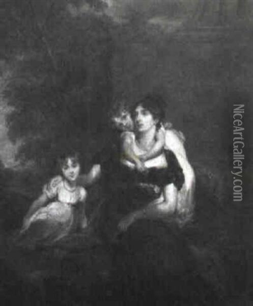 Portrait Of Countess Grey And Her Children Oil Painting - Thomas Lawrence
