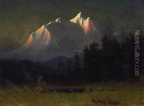 Western Landscape Oil Painting - Albert Bierstadt