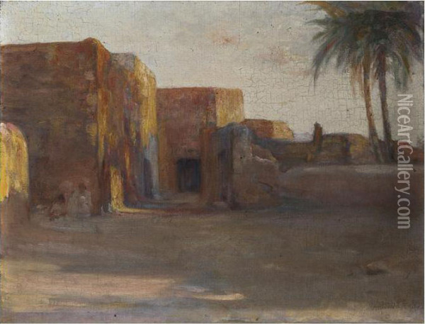 Rue A Gafsa, Tunisie Oil Painting - Louis Ferdinand Antoni