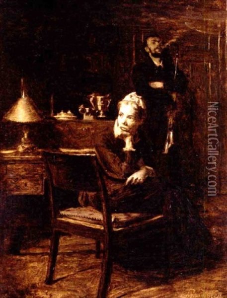 Waiting Oil Painting - Peter Vilhelm Ilsted