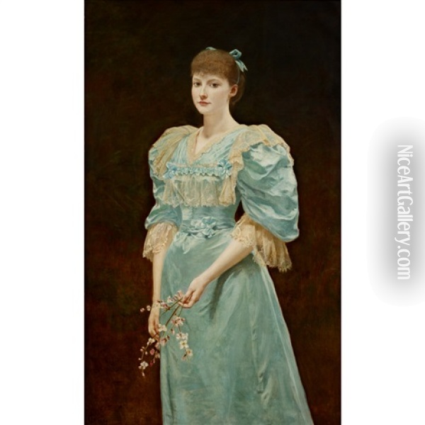 Portrait Of The Artist's Daughter, Rica Oil Painting - Frederick Goodall