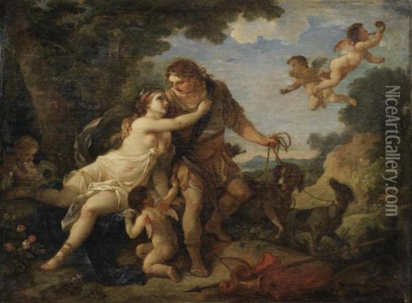 Venus Et Adonis Oil Painting - Charles Joseph Natoire