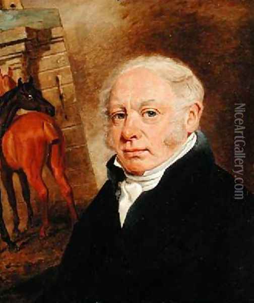 Portrait of Ben Marshall 1767-1835 Oil Painting - Lambert Marshall