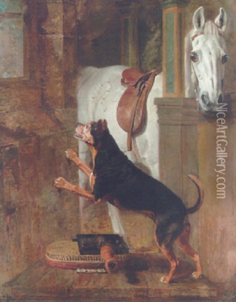 Hear The Music Of The Hounds Oil Painting - Benjamin Marshall