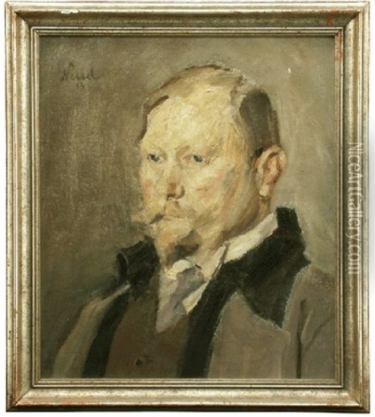 Portrait Karl Kunze (dresdner Architekt) Oil Painting - Kurt Nessel