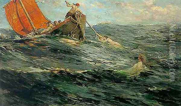 The Sirens Oil Painting - Edward Matthew Hale