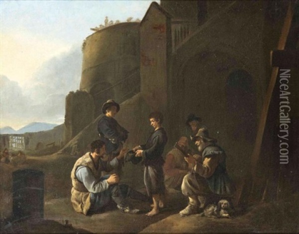 Jeune Garcon Demandant L'aumone Oil Painting - Michelangelo Cerquozzi
