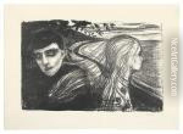 Separation Ii. Oil Painting - Edvard Munch