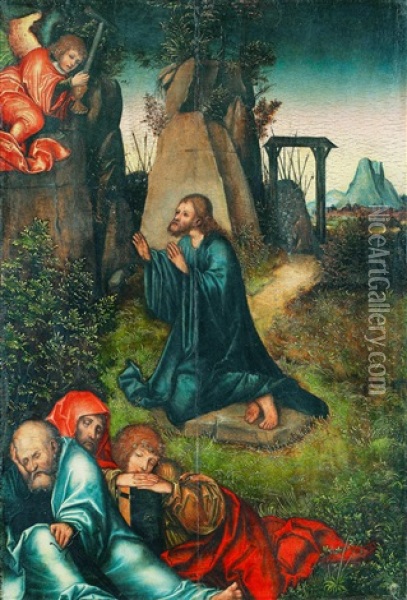 Kristus I Getsemane (collab. W/studio) Oil Painting - Lucas Cranach the Elder