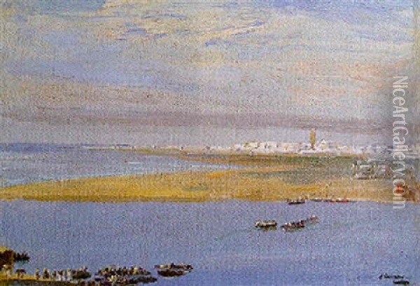 The Ferry, Rabat Oil Painting - John Lavery