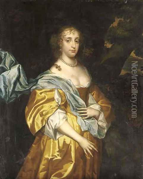 Portrait of a lady, traditionally identified as Mary, Lady Tichborne Oil Painting - Sir Peter Lely
