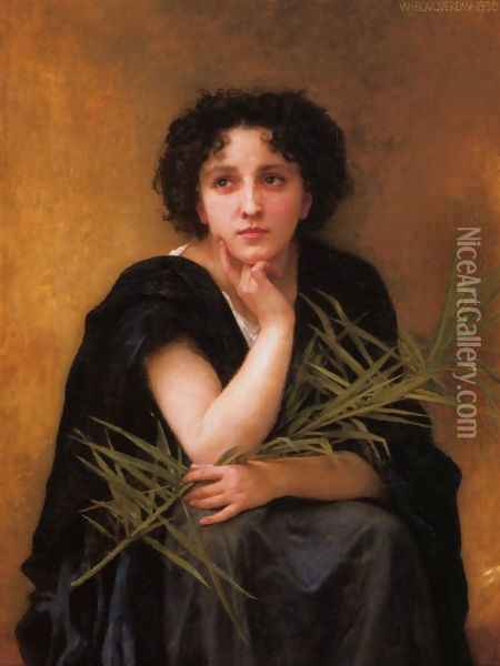 Reflection Oil Painting - William-Adolphe Bouguereau