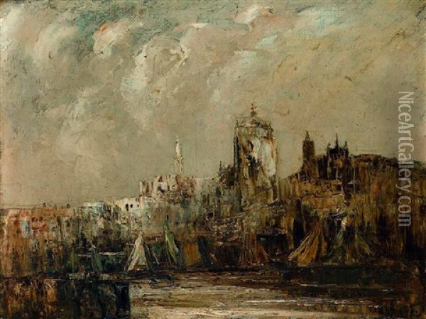 Der Alte Hafen Von Marseille Oil Painting - Edouard-Jacques Dufeu