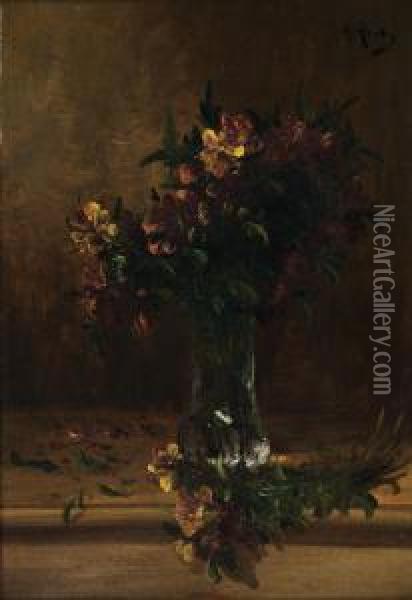 Natureza Morta Com Flores Oil Painting - Alfred Rouby