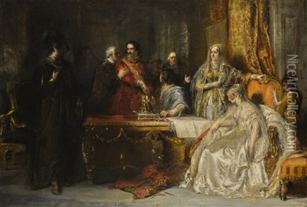 The Bride Of Lammermuir Oil Painting - Robert Scott Lauder