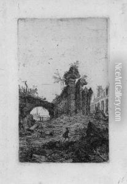 Die Ruinen Des Kolosseums Oil Painting - Bartholomeus Breenbergh