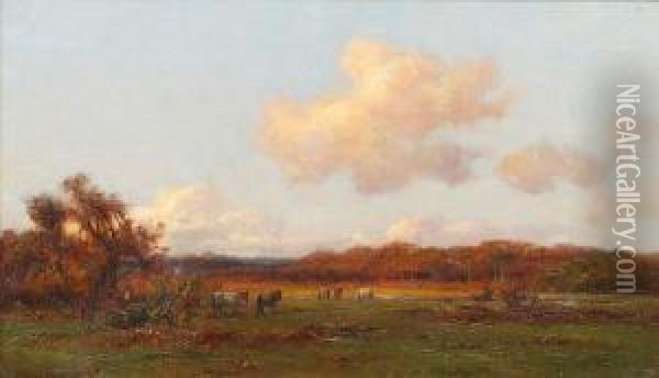 Mallard Mead, Near Ashurst, Hants Oil Painting - Frederik Golden Short