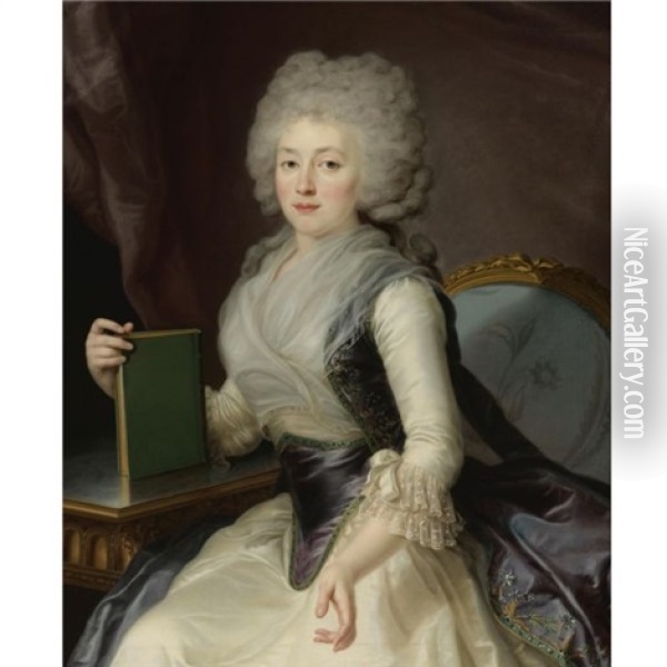 Portrait Of Madame Zouboff Oil Painting - Jean-Louis Voilles