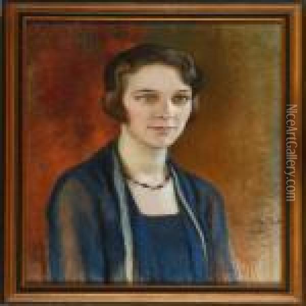 A Portrait Of A Lady Oil Painting - Eero Jarnefelt