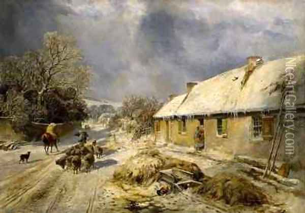 Burns's Cottage, Alloway Oil Painting - Samuel Bough